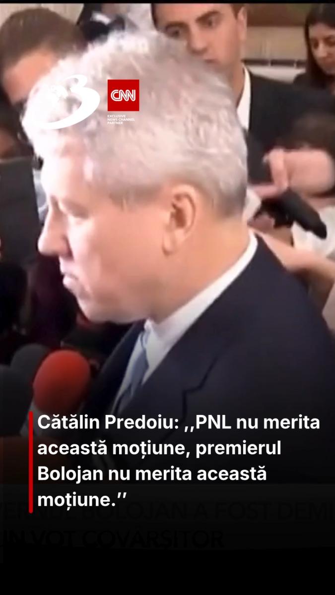 Cătălin Predoiu: ,,PNL nu merita această moțiune, premierul Bolojan nu merita această moțiune.’’