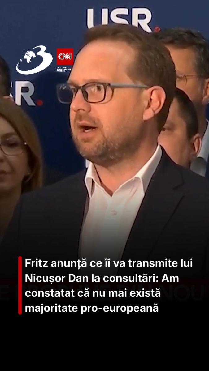 Fritz anunță ce îi va transmite președintelui Nicușor Dan la consultări: Am constatat că nu mai există majoritate pro-europeană
