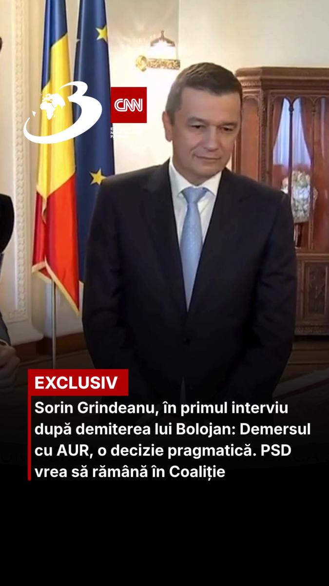 Sorin Grindeanu, în primul interviu după demiterea lui Bolojan: Demersul cu AUR, o decizie pragmatică. PSD vrea să rămână în Coaliție