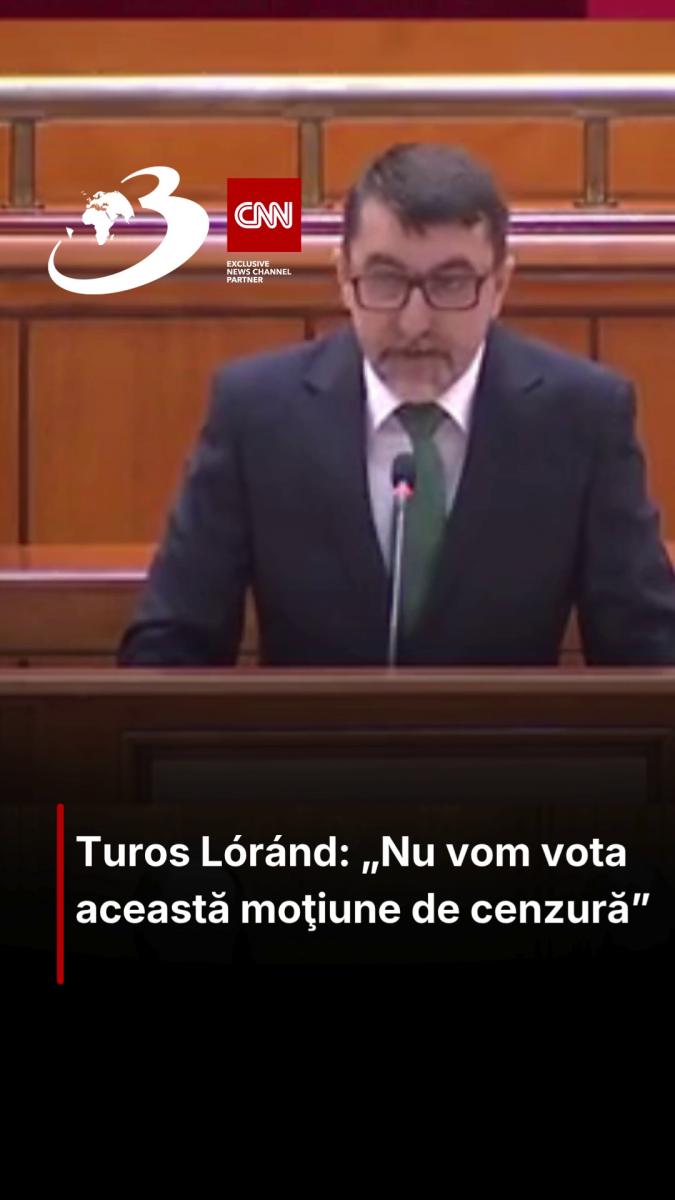 Turos Lóránd: „Nu vom vota această moţiune de cenzură”