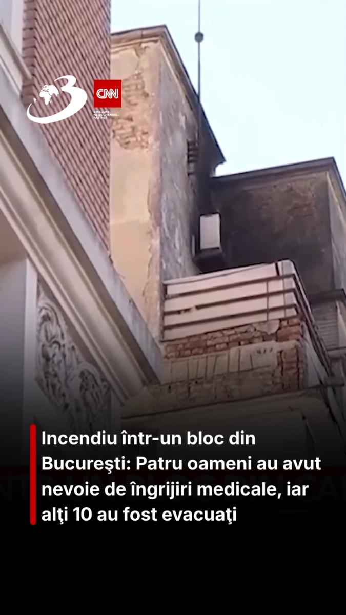 Incendiu într-un bloc din Bucureşti: Patru oameni au avut nevoie de îngrijiri medicale, iar alţi 10 au fost evacuaţi