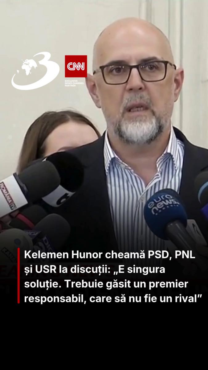 Kelemen Hunor cheamă PSD, PNL și USR la discuții: „E singura soluție. Trebuie găsit un premier responsabil, care să nu fie un rival”