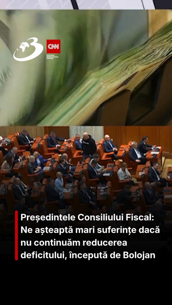 Președintele Consiliului Fiscal: Ne așteaptă mari suferințe dacă nu continuăm reducerea deficitului, începută de Bolojan