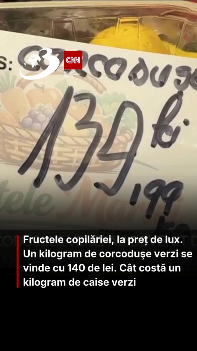 Fructele copilăriei, la preț de lux. Un kilogram de corcoduşe verzi se vinde cu 140 de lei. Cât costă un kilogram de caise verzi