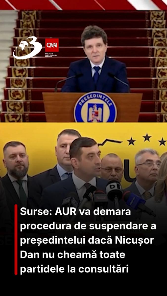 Surse: AUR va demara procedura de suspendare a președintelui dacă Nicușor Dan nu cheamă toate partidele la consultări
