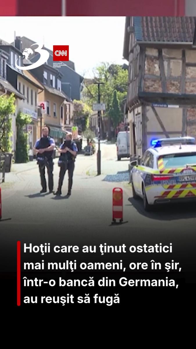 Hoţii care au ţinut ostatici mai mulţi oameni, ore în şir, într-o bancă din Germania, au reuşit să fugă. Trupele speciale îi caută acum