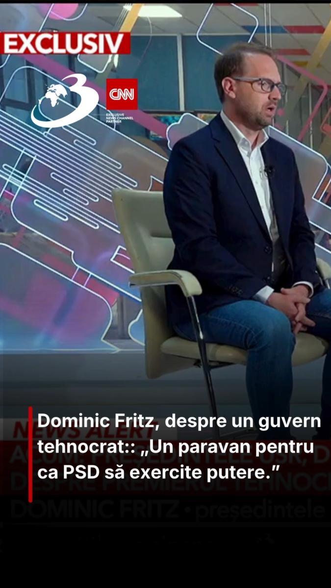 Dominic Fritz respinge ideea unui guvern tehnocrat: ,,Un paravan pentru ca PSD să exercite putere.