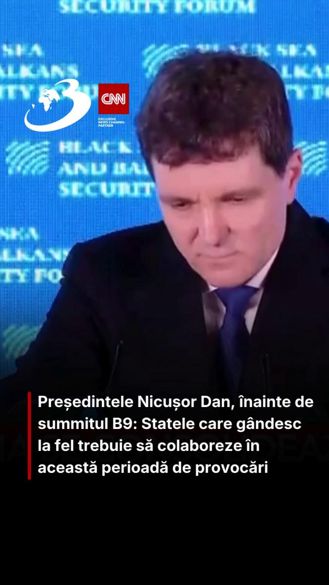 Președintele Nicușor Dan, înainte de summitul B9: Statele care gândesc la fel trebuie să colaboreze în această perioadă de provocări