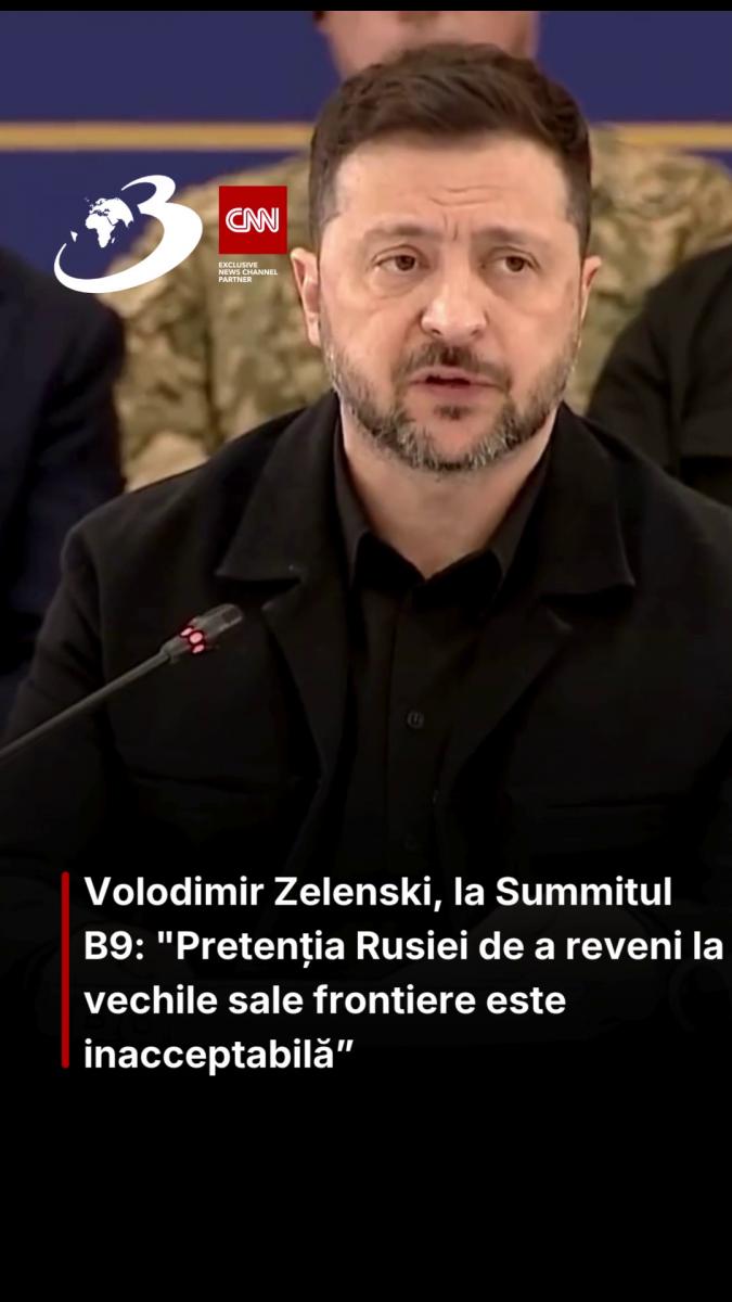 Volodimir Zelenski, la Summitul B9: 