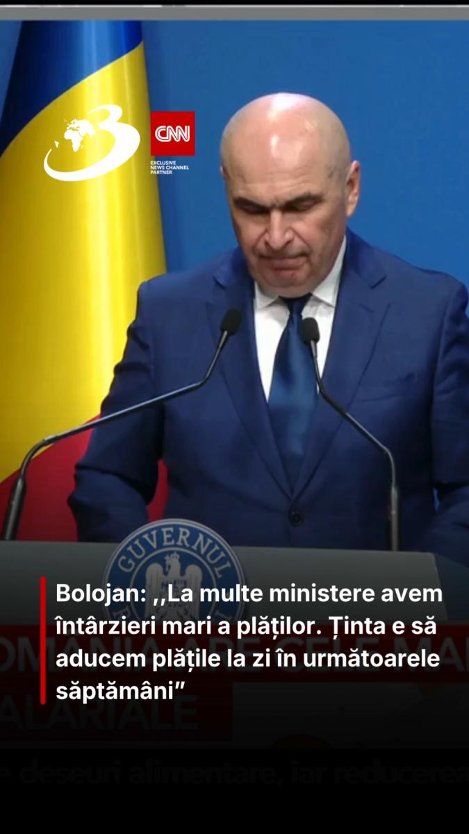 Bolojan: ,,La multe ministere avem întârzieri mari a plăților. Ținta e să aducem plățile la zi în următoarele săptămâni”