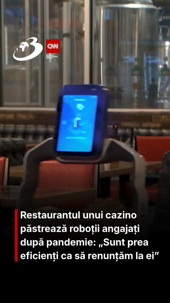 Restaurantul unui cazino păstrează roboții angajați după pandemie: „Sunt prea eficienți ca să renunțăm la ei”