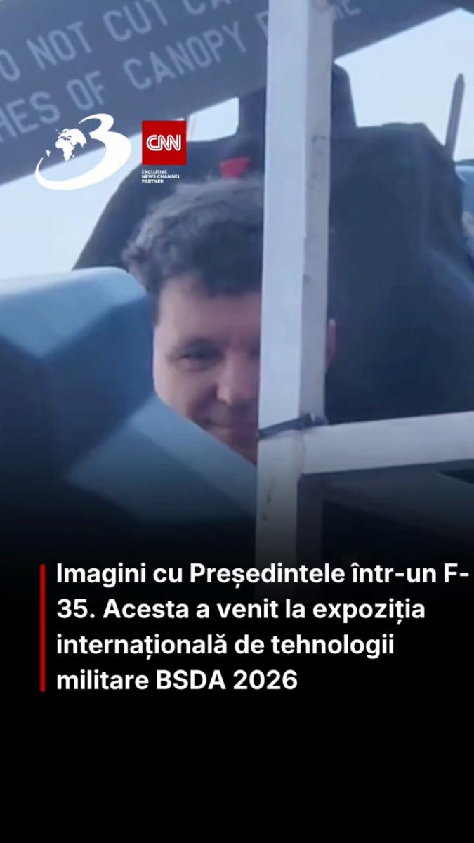 Imagini cu Președintele într-un F-35. Acesta a venit la expoziția internațională de tehnologii militare BSDA 2026