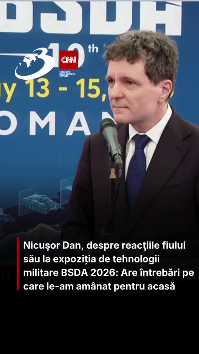 Nicuşor Dan, despre reacţiile fiului său la expoziția de tehnologii militare BSDA 2026: Are întrebări pe care le-am amânat pentru acasă