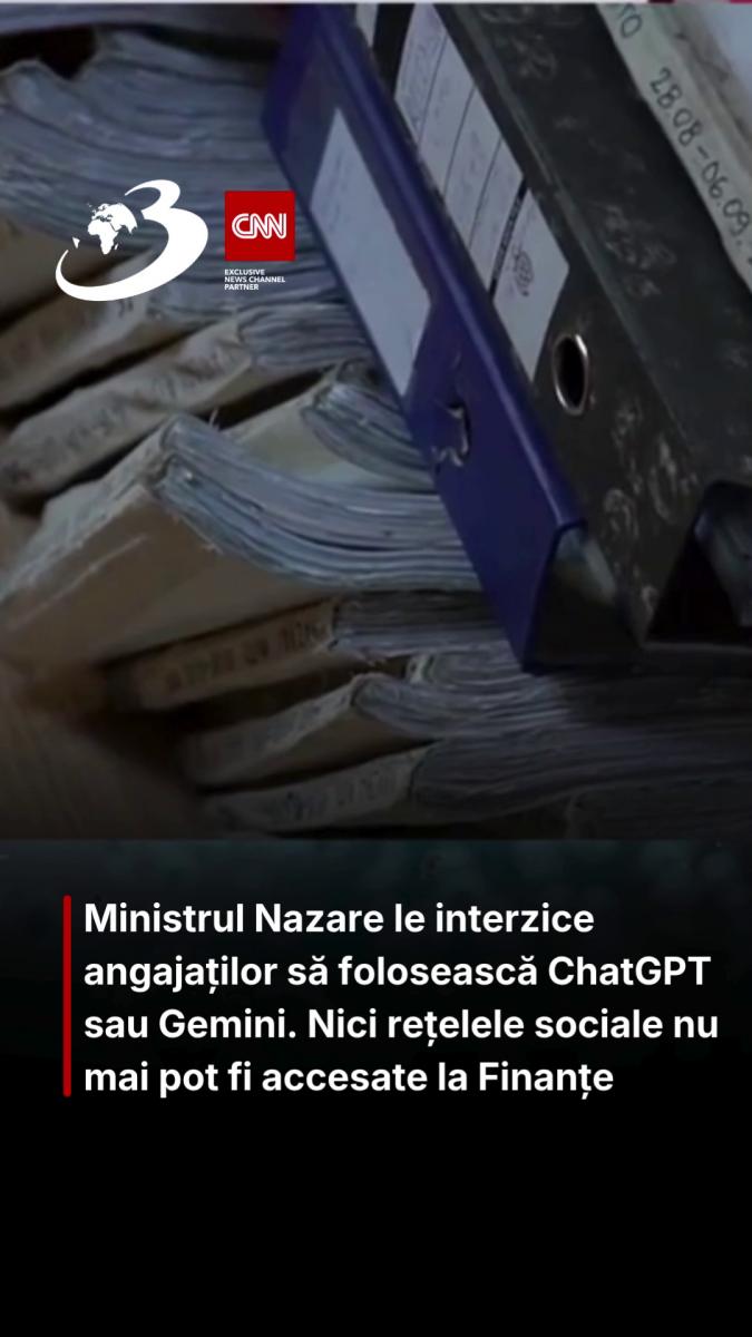 Ministrul Nazare le interzice angajaților să folosească ChatGPT sau Gemini. Nici rețelele sociale nu mai pot fi accesate la Finanțe