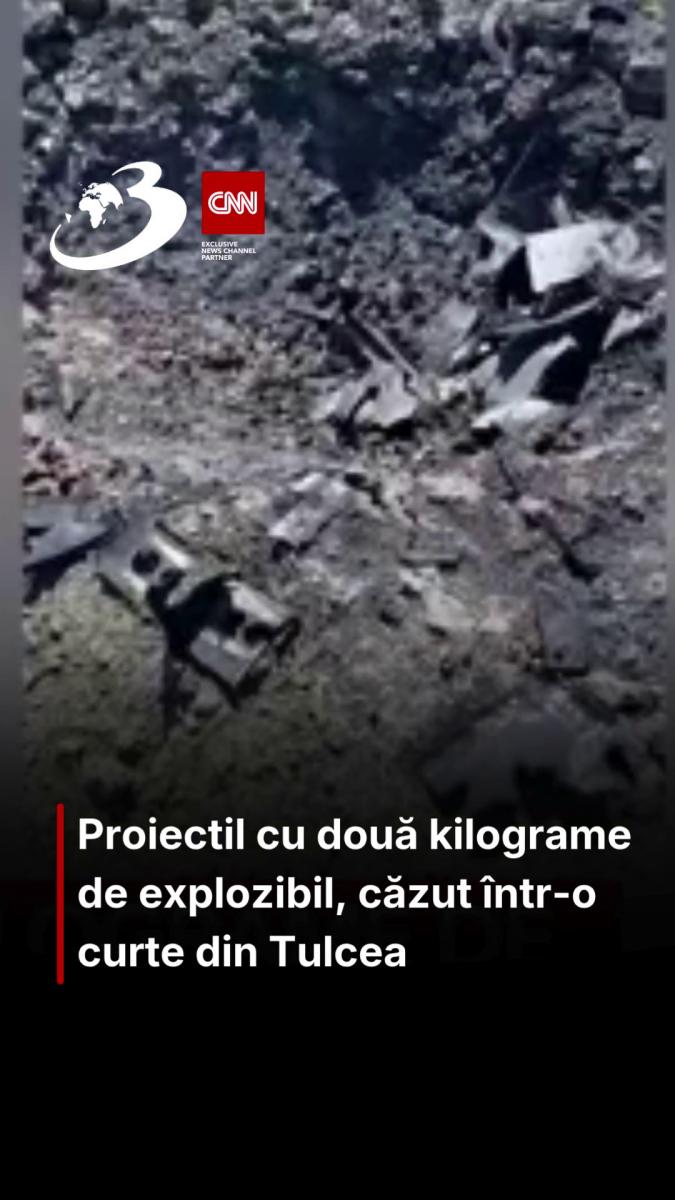 Proiectil cu două kilograme de explozibil, căzut într-o curte din Tulcea 