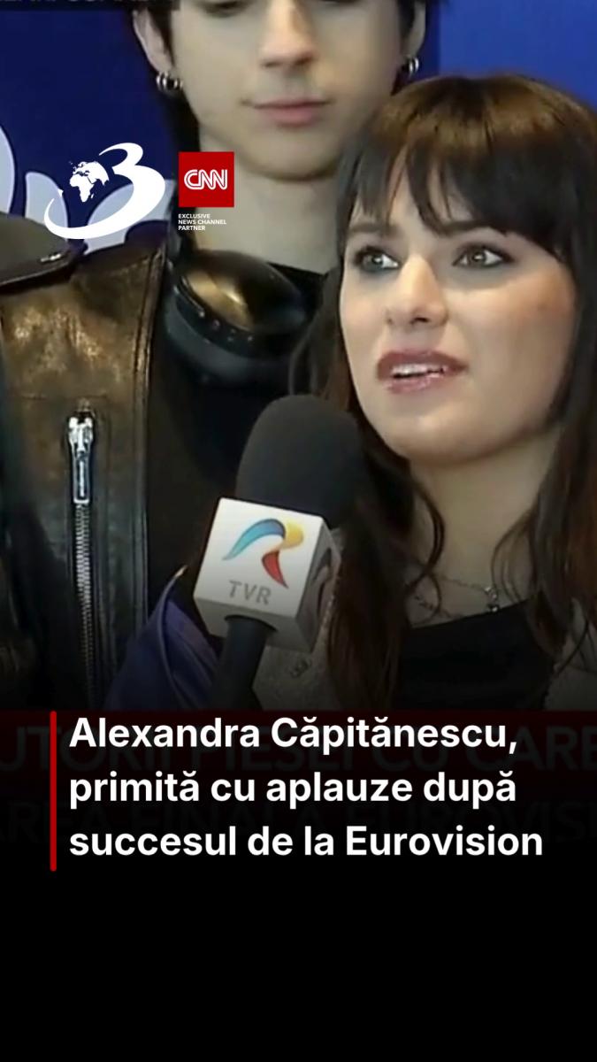 Alexandra Căpitănescu, primită cu aplauze după succesul de la Eurovision