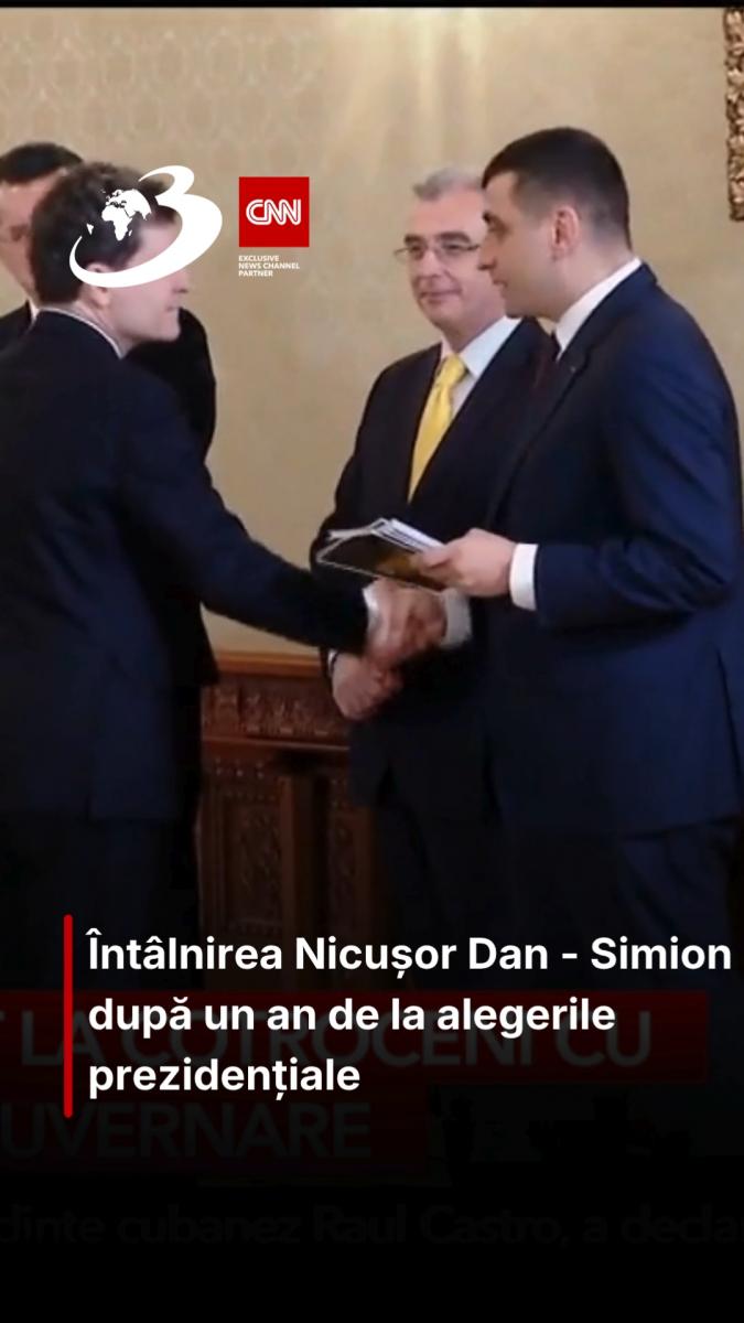 Întâlnirea Nicușor Dan - Simion după un an de la alegerile prezidențiale