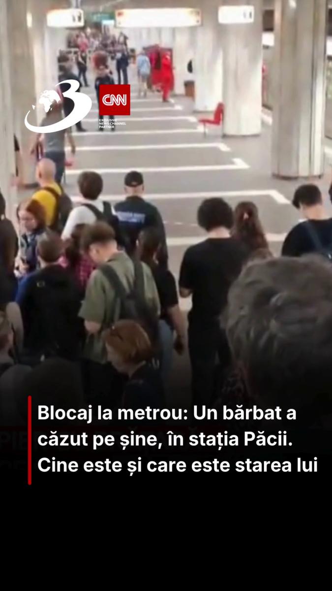 Blocaj la metrou: Un bărbat a căzut pe șine, în stația Păcii. Cine este și care este starea lui