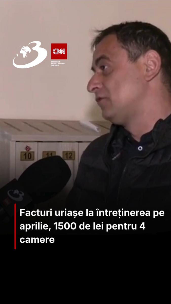 Facturi uriașe la întreținerea pe aprilie, 1500 de lei pentru 4 camere 