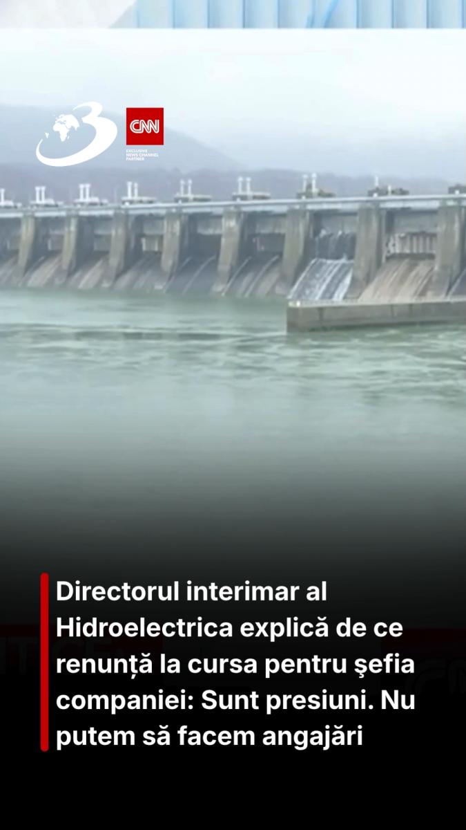 Directorul interimar al Hidroelectrica explică de ce renunță la cursa pentru şefia companiei: Sunt presiuni. Nu putem să facem angajări