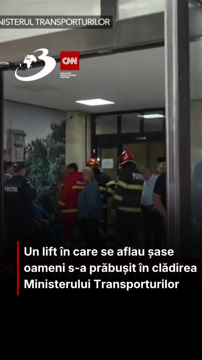 Un lift în care se aflau șase oameni s-a prăbușit în clădirea Ministerului Transporturilor