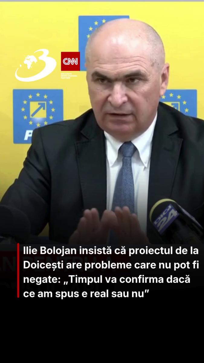 Ilie Bolojan insistă că proiectul de la Doicești are probleme care nu pot fi negate: „Timpul va confirma dacă ce am spus e real sau nu”