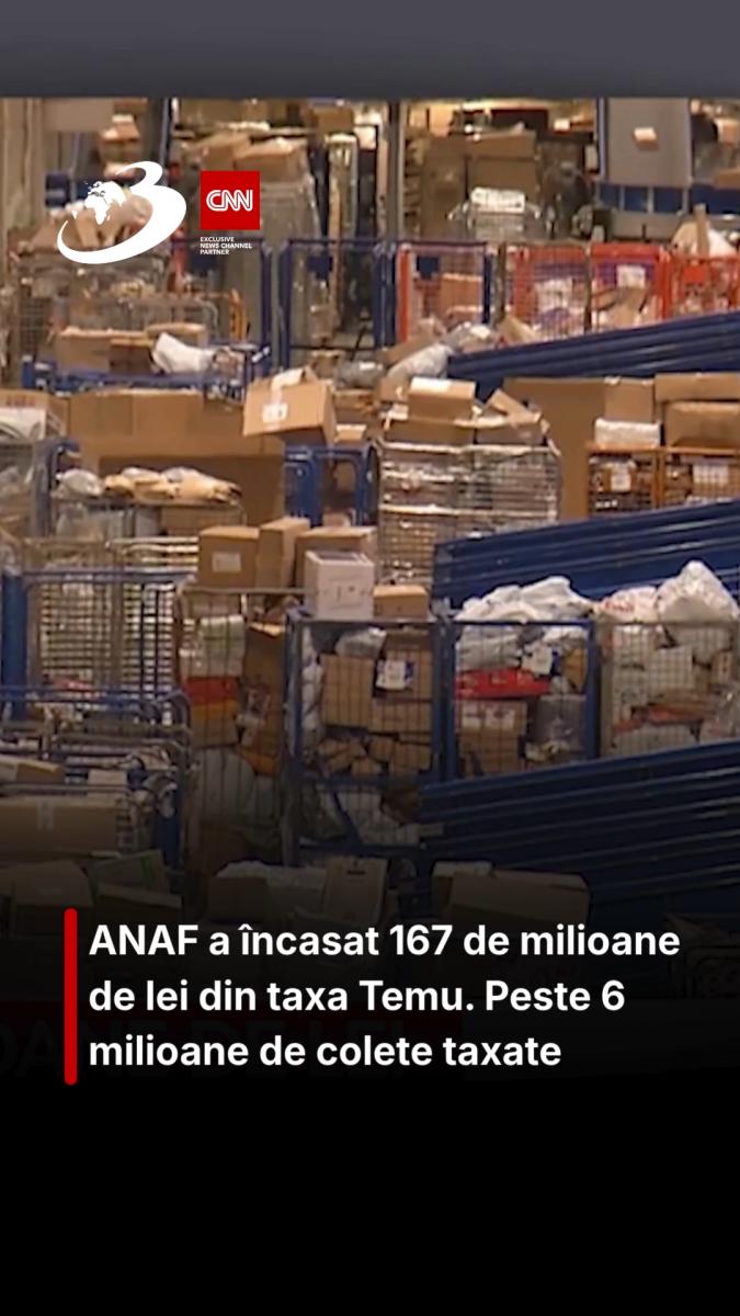 ANAF a încasat 167 de milioane de lei din taxa Temu. Peste 6 milioane de colete taxate