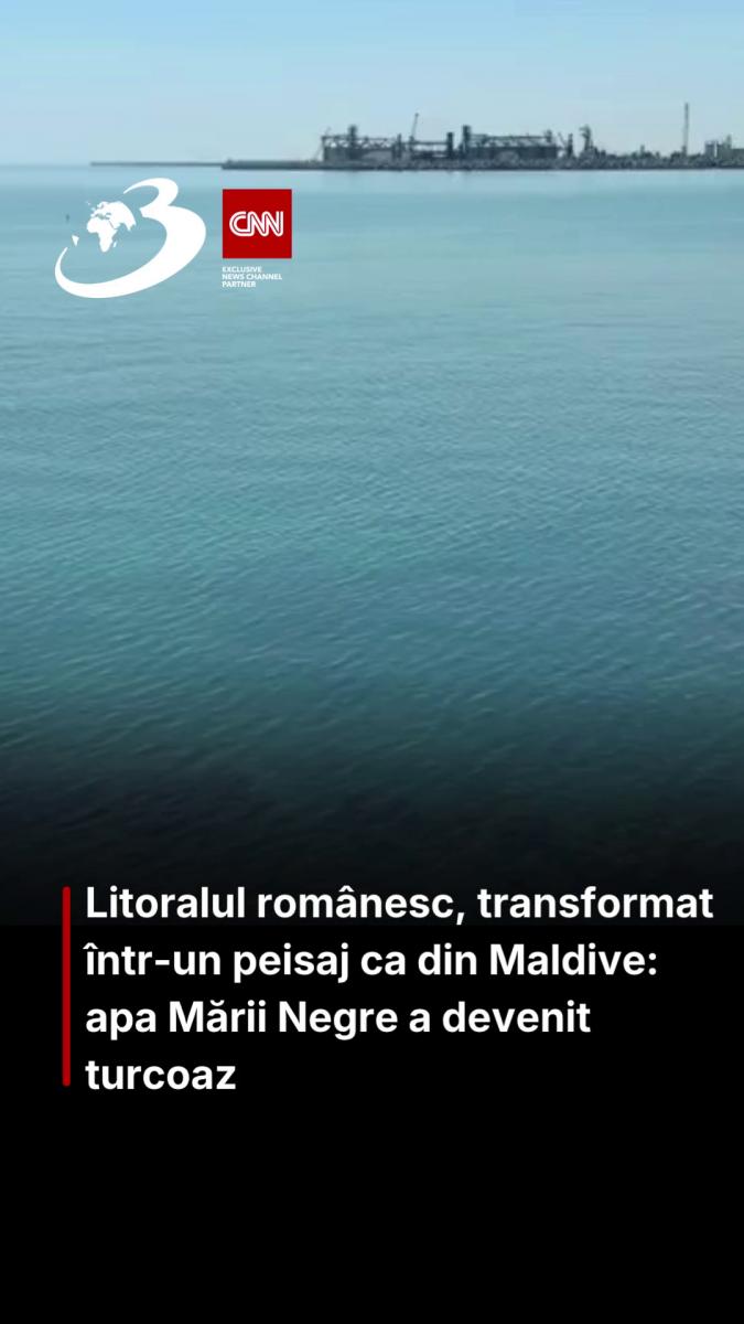 Litoralul românesc, transformat într-un peisaj ca din Maldive: apa Mării Negre a devenit turcoaz