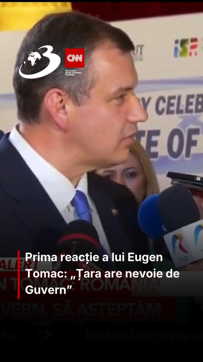 Prima reacție a lui Eugen Tomac: „Țara are nevoie de Guvern”