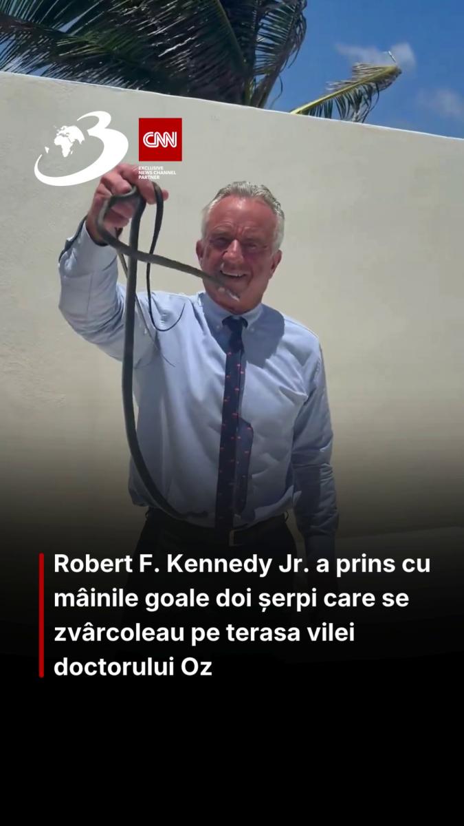 Robert F. Kennedy Jr. a prins cu mâinile goale doi șerpi care se zvârcoleau pe terasa vilei doctorului Oz 