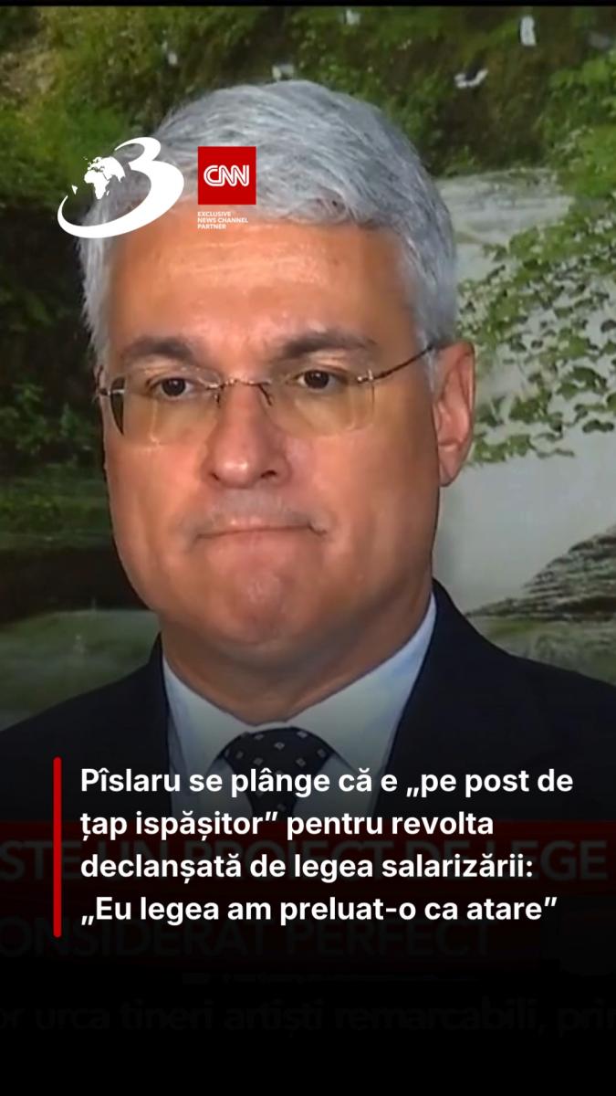 Pîslaru se plânge că e „pe post de țap ispășitor” pentru revolta declanșată de legea salarizării: „Eu legea am preluat-o ca atare”