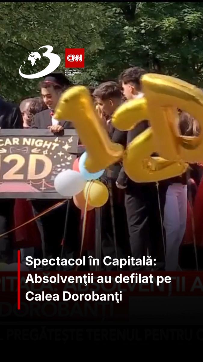 Spectacol în Capitală: Absolvenţii au defilat pe Calea Dorobanţi