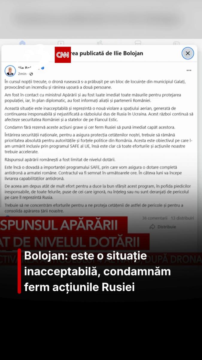 Bolojan: este o situație inacceptabilă, condamnăm ferm acțiunile Rusiei