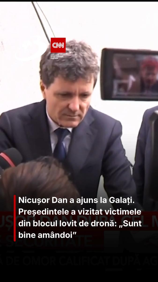 Nicușor Dan a ajuns la Galați. Președintele a vizitat victimele din blocul lovit de dronă: „Sunt bine amândoi” 