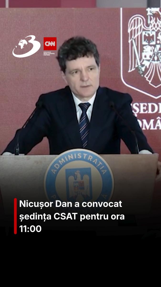 Nicușor Dan a convocat ședința CSAT pentru ora 11:00