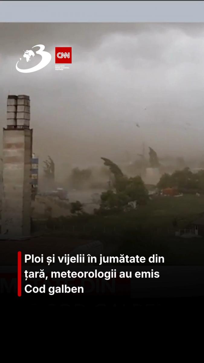 Ploi și vijelii în jumătate din țară, meteorologii au emis Cod galben
