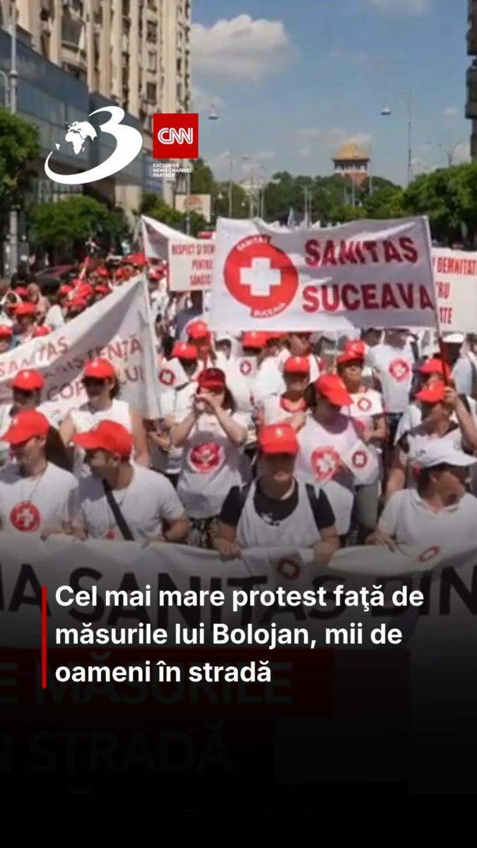 Cel mai mare protest faţă de măsurile lui Bolojan, mii de oameni în stradă