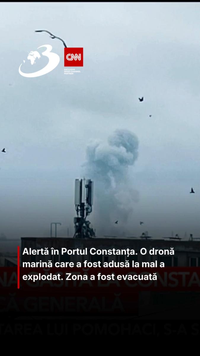 Alertă în Portul Constanța. O dronă marină care a fost adusă la mal a explodat. Zona a fost evacuată 