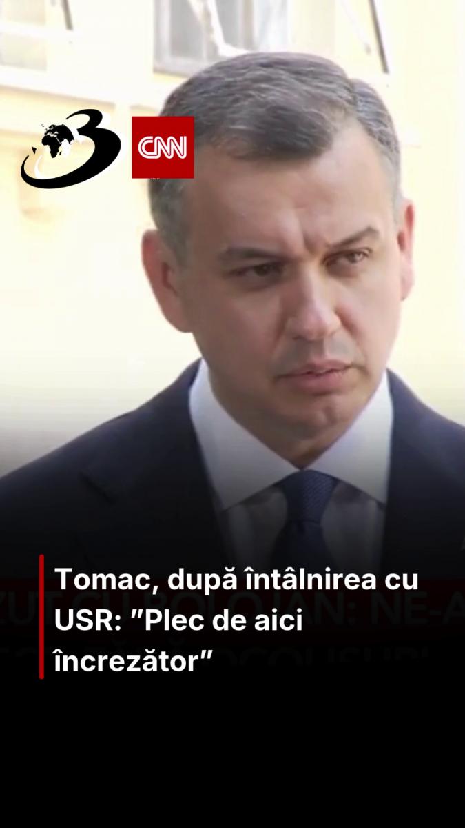 Tomac, după întâlnirea cu USR: ”Plec de aici încrezător”