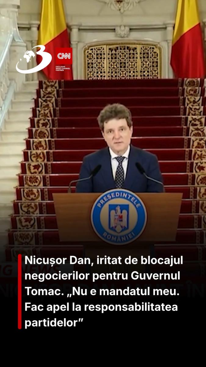 Nicușor Dan, iritat de blocajul negocierilor pentru Guvernul Tomac. „Nu e mandatul meu. Fac apel la responsabilitatea partidelor”