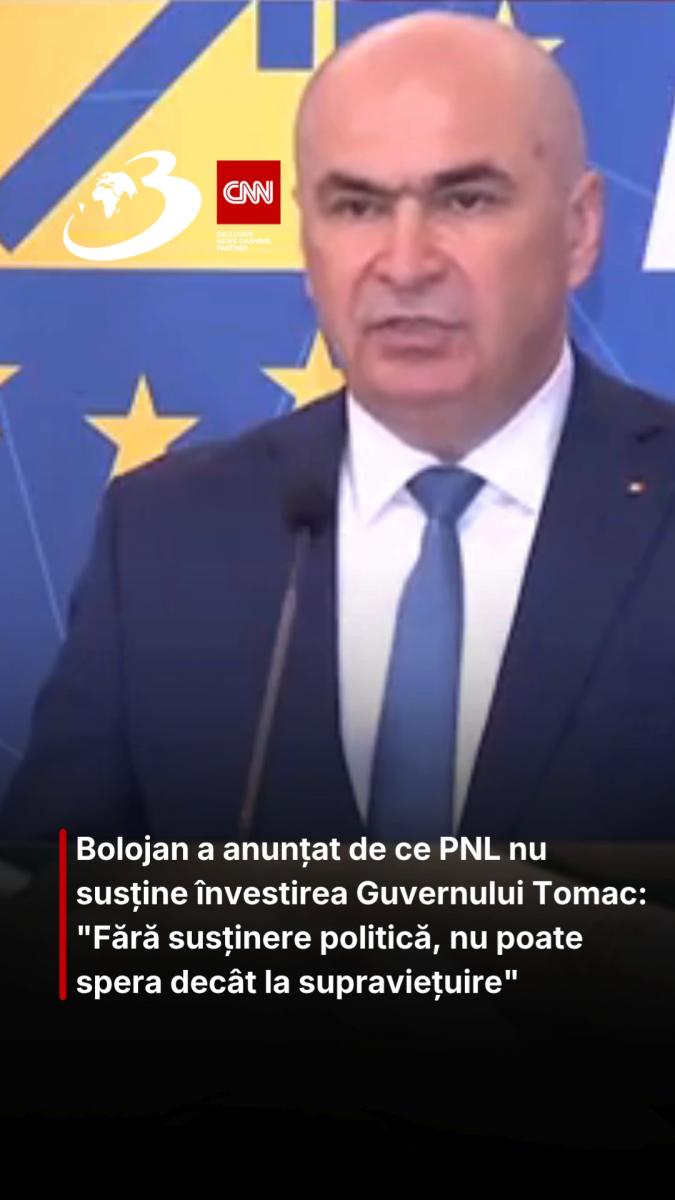 Bolojan a anunțat de ce PNL nu susține învestirea Guvernului Tomac: 