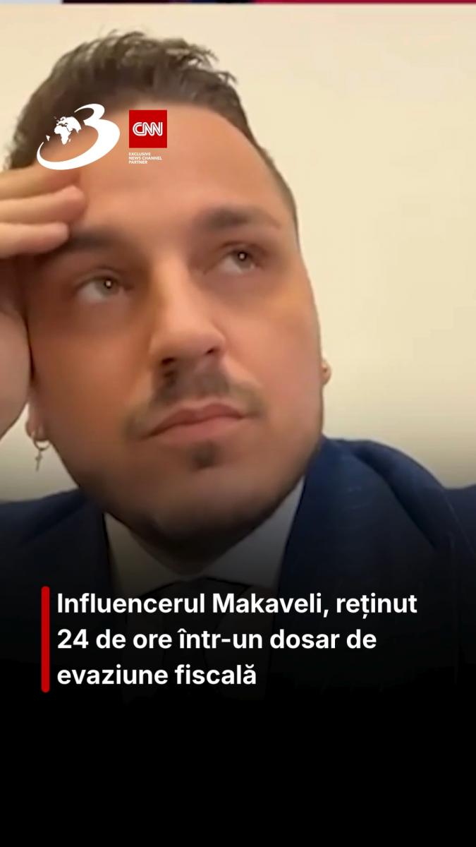 Influencerul Makaveli, reținut 24 de ore într-un dosar de evaziune fiscală