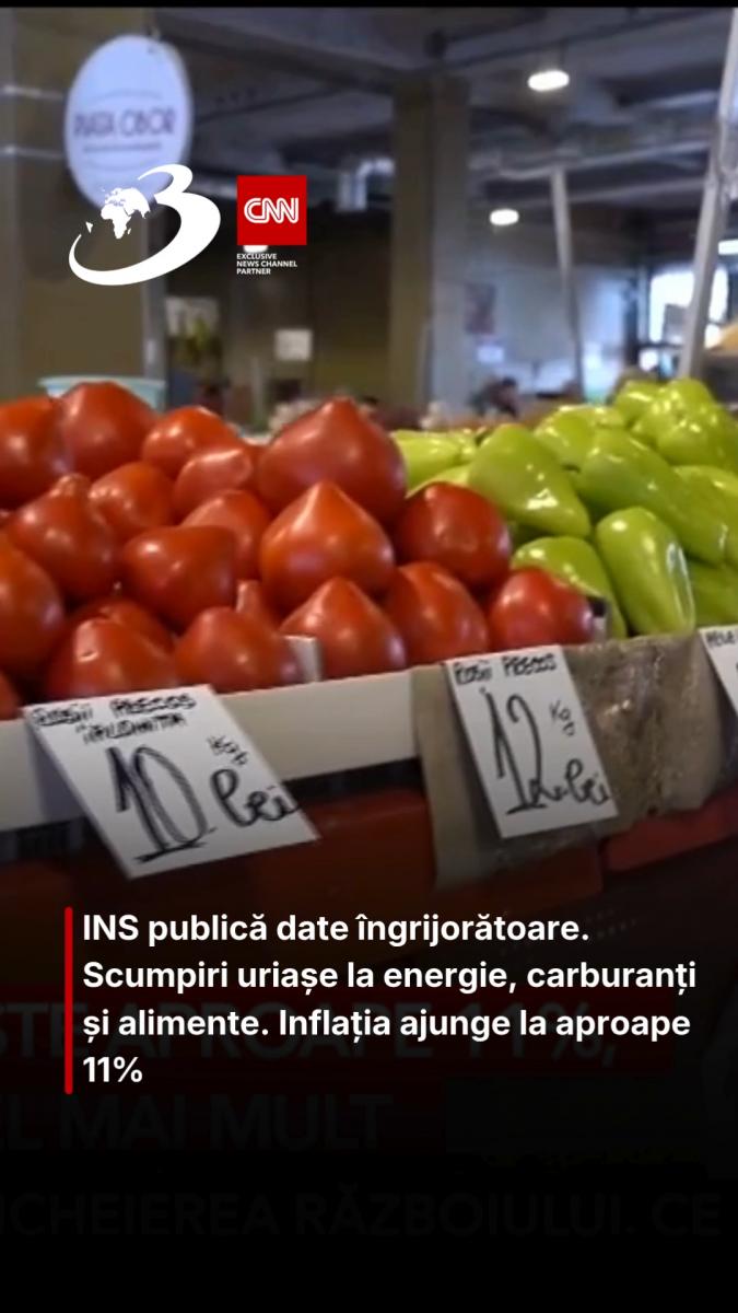 INS publică date îngrijorătoare. Scumpiri uriașe la energie, carburanți și alimente. Inflația ajunge la aproape 11%