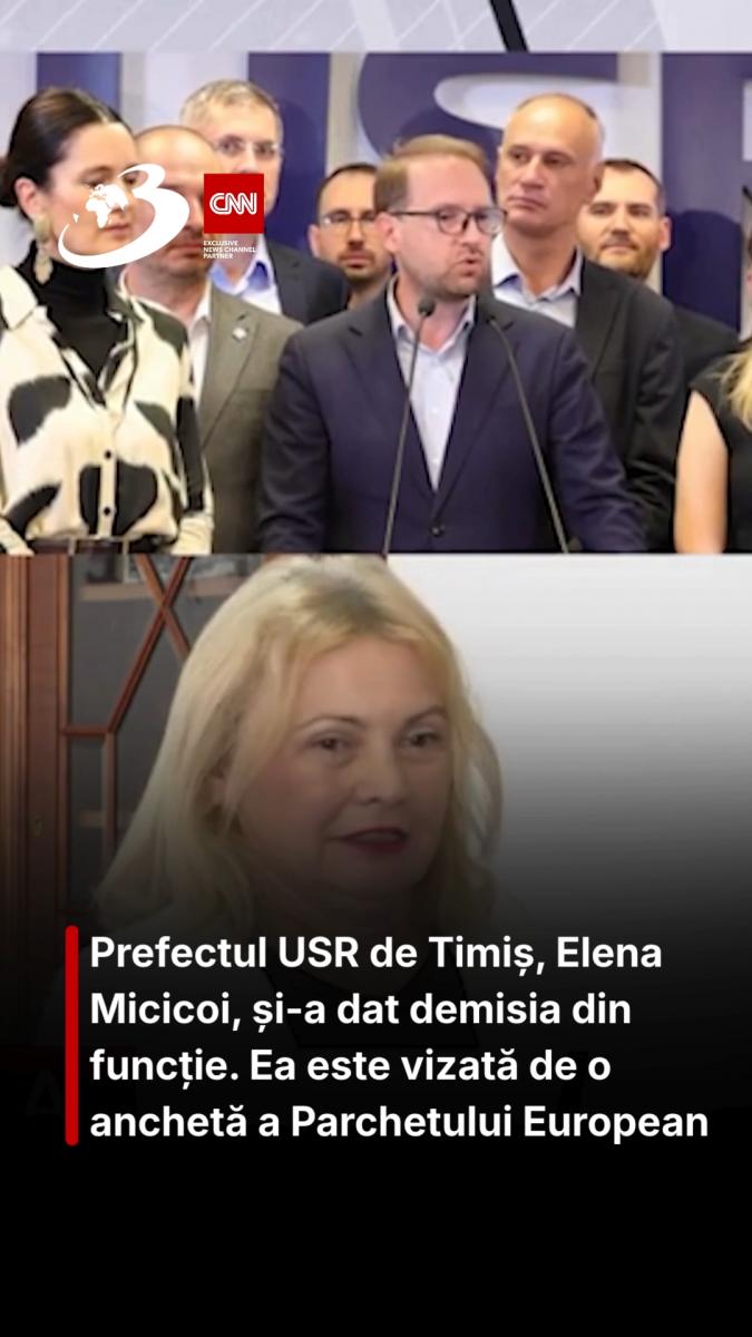 Prefectul USR de Timiș, Elena Micicoi, și-a dat demisia din funcție. Ea este vizată de o anchetă a Parchetului European