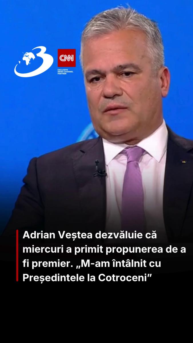 Adrian Veștea dezvăluie că a primit propunerea de a fi premier miercuri. „M-am întâlnit cu Președintele la Cotroceni”