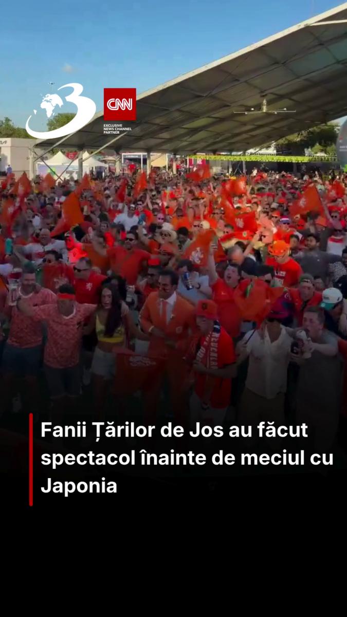 Fanii Țărilor de Jos au făcut spectacol înainte de meciul cu Japonia