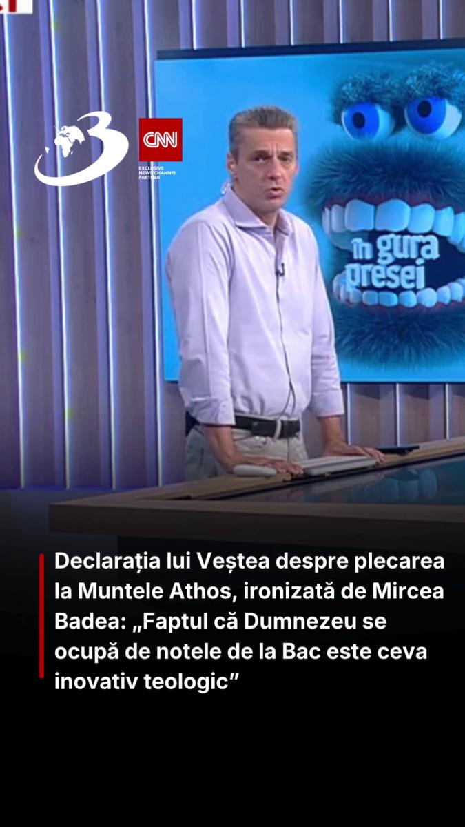 Declarația lui Veștea despre plecarea la Muntele Athos, ironizată de Mircea Badea