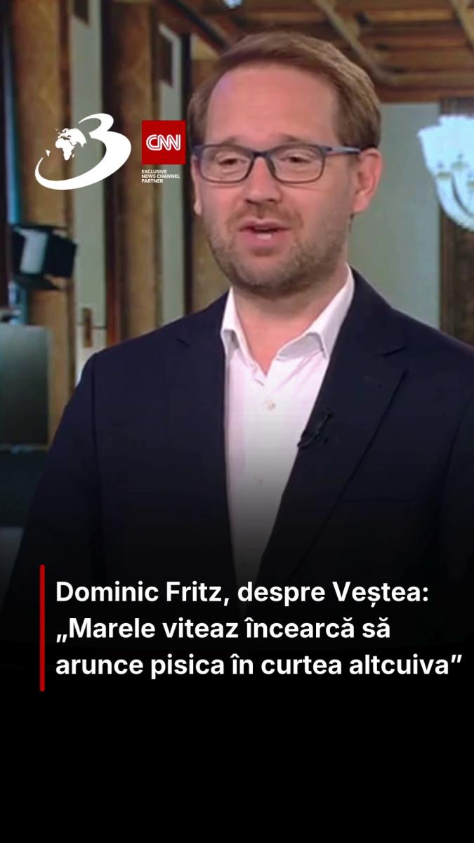 Dominic Fritz, despre Veștea: „Marele viteaz încearcă să arunce pisica în curtea altcuiva”