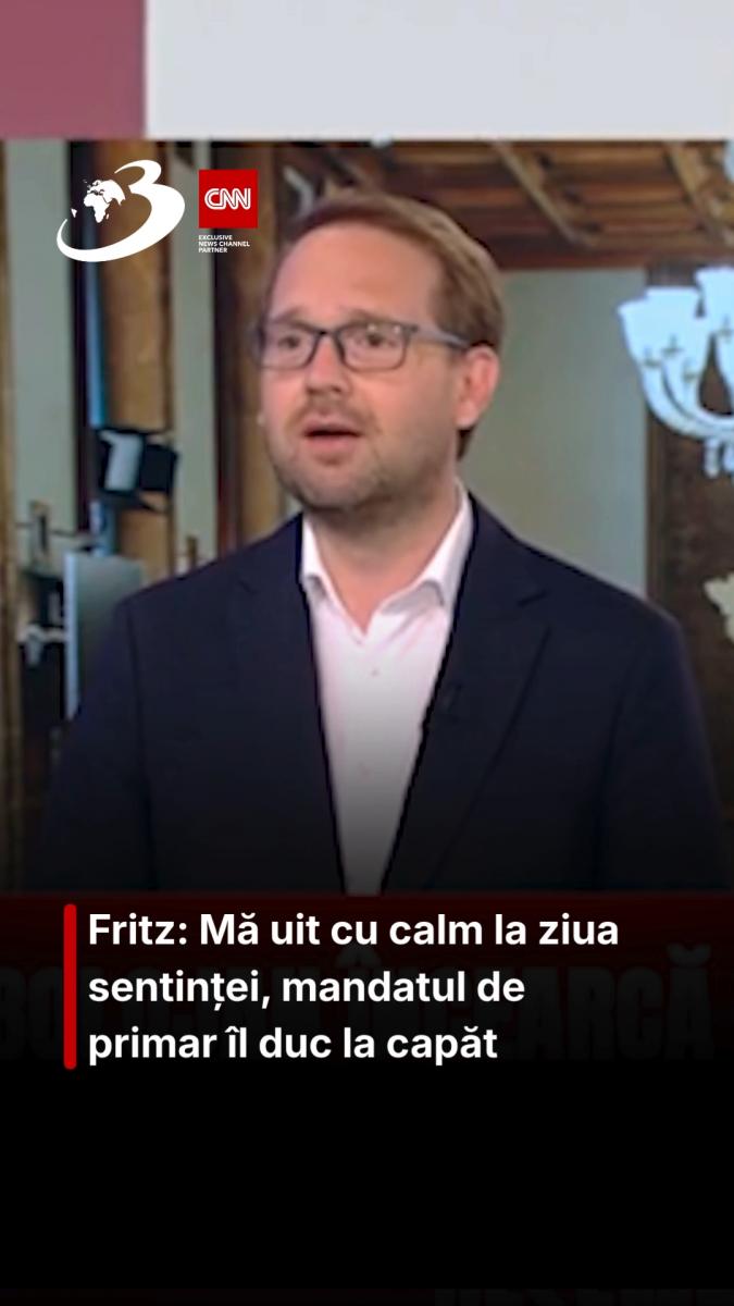 Fritz: Mă uit cu calm la ziua sentinței, mandatul de primar îl duc la capăt
