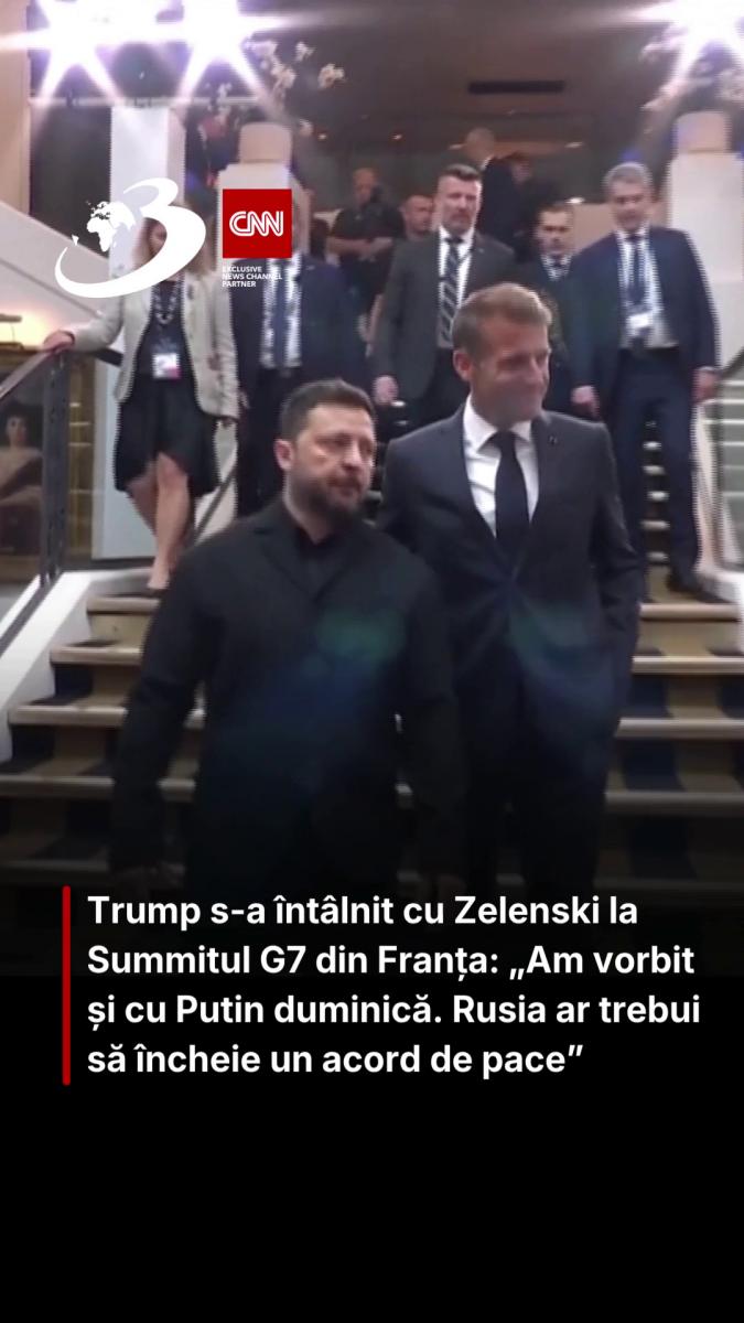 Trump s-a întâlnit cu Zelenski la Summitul G7 din Franța: „Am vorbit și cu Putin duminică. Rusia ar trebui să încheie un acord de pace”